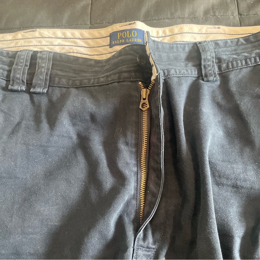 Polo Ralph Lauren Cargo Shorts Men’s 44B Blue White Pinstriped Classic Cargo - Picture 5 of 8